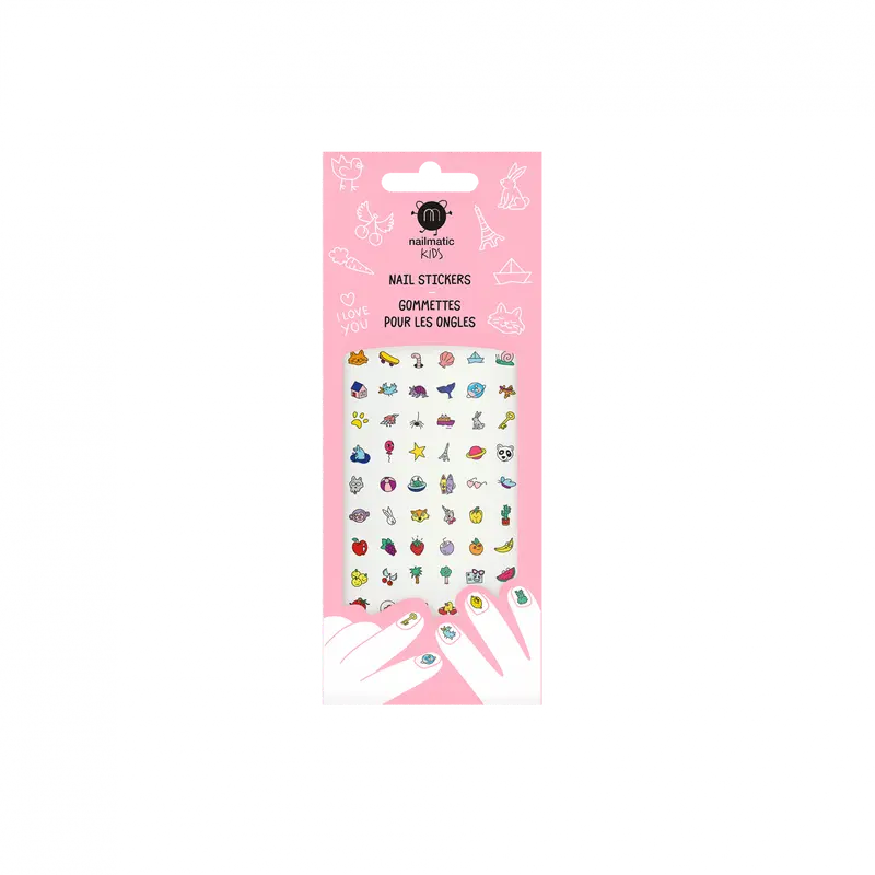 Nailmatic Kids Adesivi per Unghie Bambina Happy Nails - 72 Nail Stickers