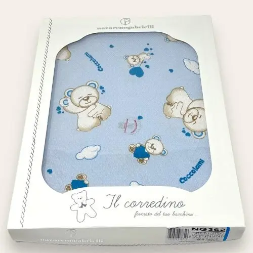 Nazareno Gabrielli Baby Copertina Lettino Piquet Cotone Ng362