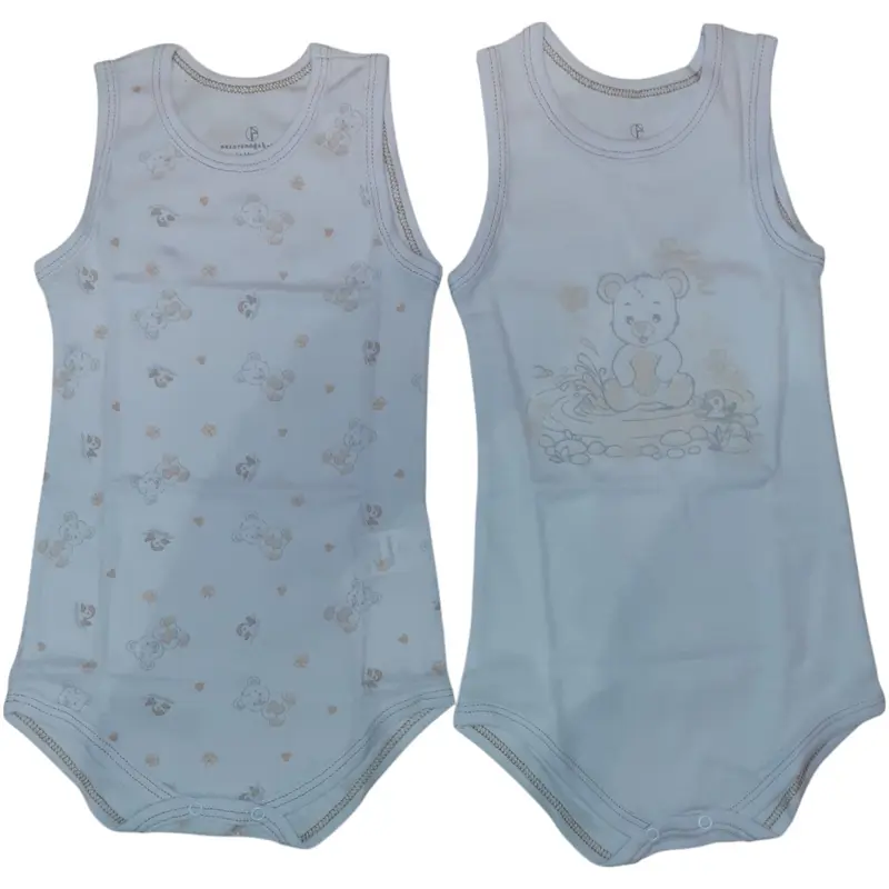 Nazareno Gabrielli Body Neonato In Cotone Giromanica Bianco NG203