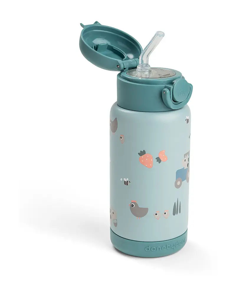 NEW BTS '26 - Borraccia Antigoccia Termica Tiny Farm - Blu 340 ml