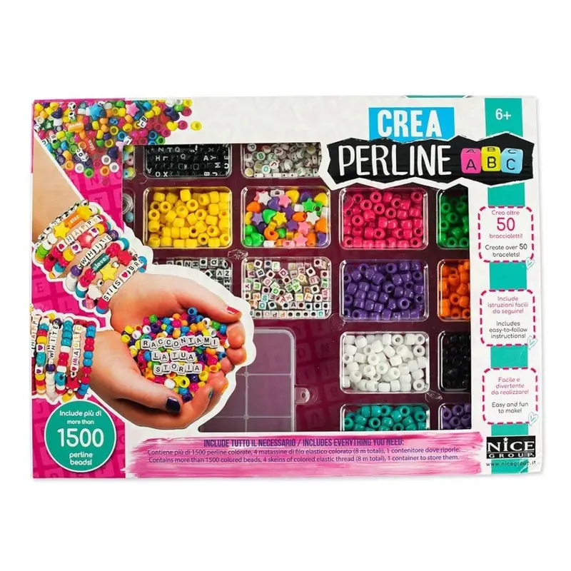 Nice Group-Perline ABC 1500 Multicolore 87001