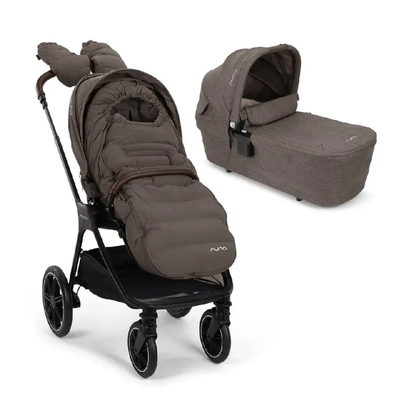 Nuna - Passeggino e Navicella 'Nuna TRIV LX All-Season Set' con Kit Invernale e Parapioggia