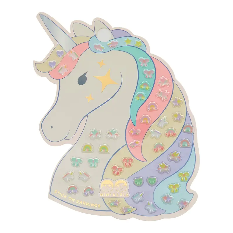 Orecchini Adesivi Bambina Unicorno Mimi & Lula