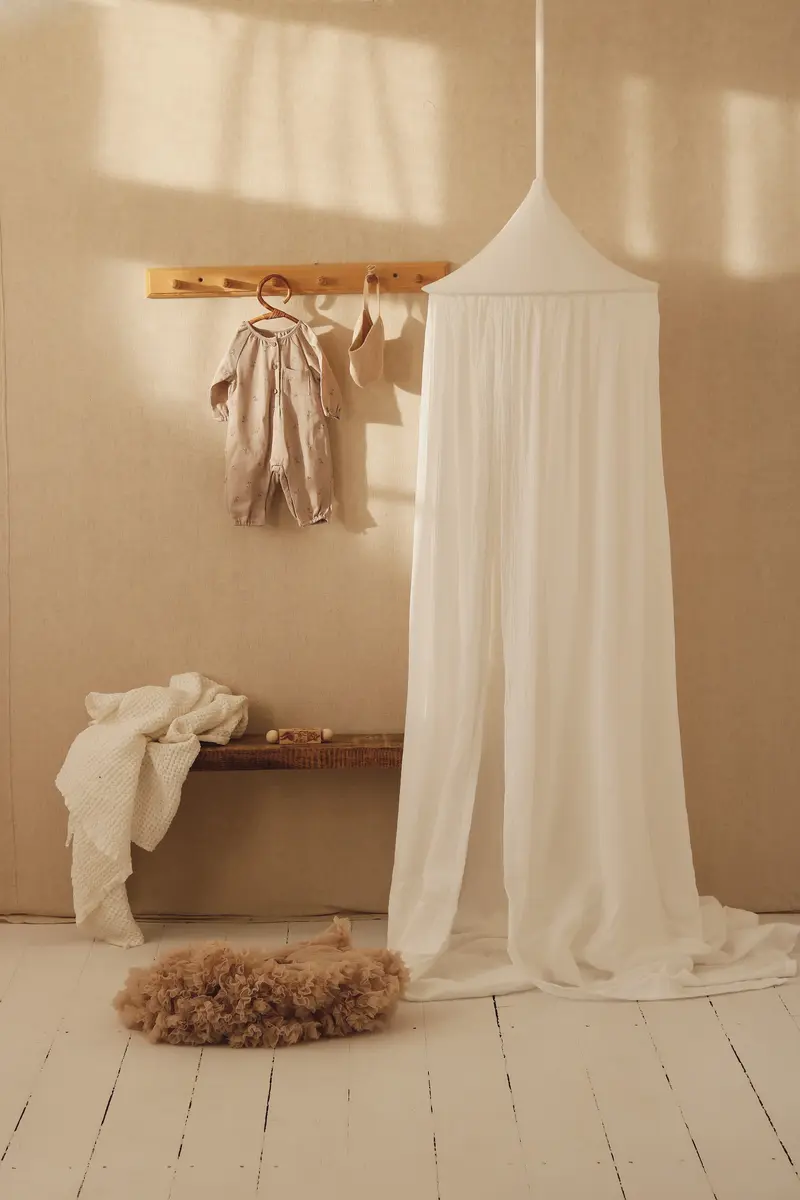 Organic Cotton Canopy 240cm - Cream Cotton