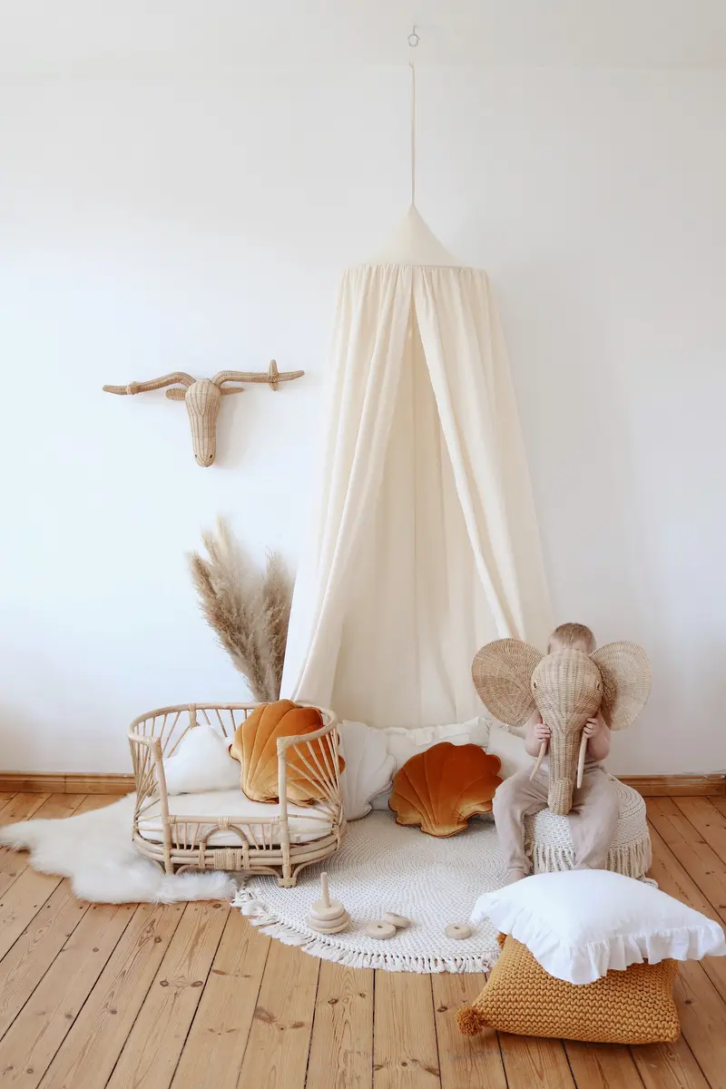Organic Cotton Canopy 240cm - Raw Cotton