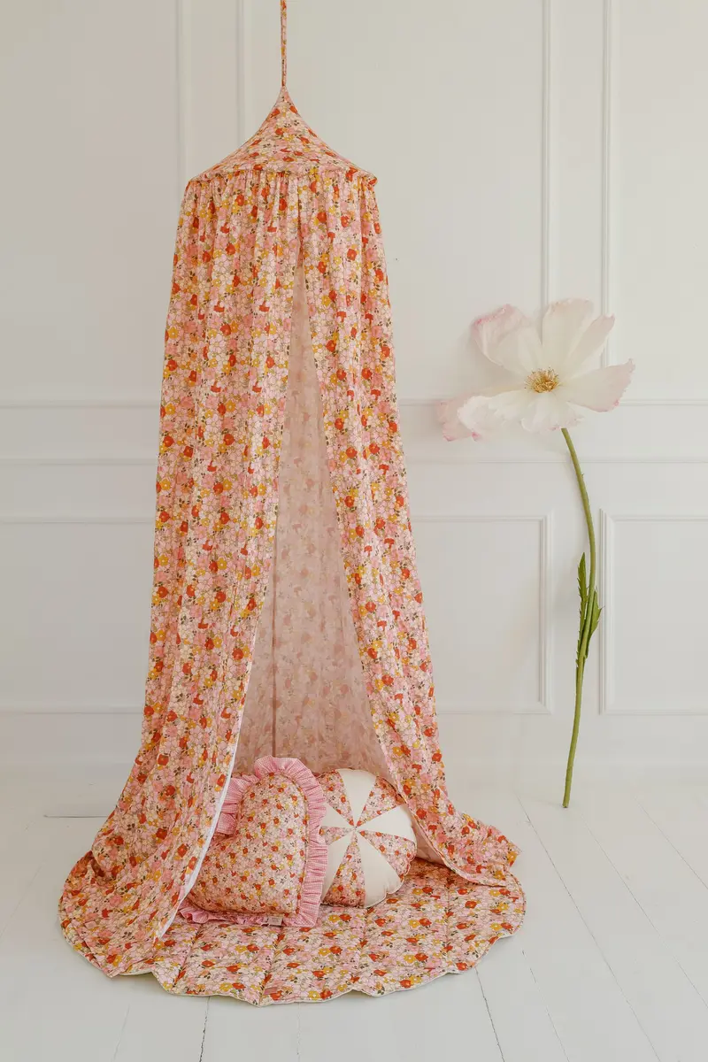 Organic Cotton Canopy 240cm - Spring Garden