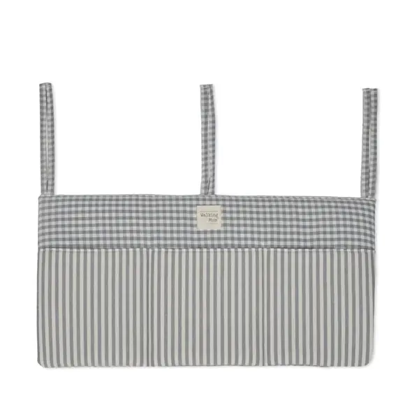Organizer per culla Pasito a Pasito WM Praliné Vichy/Strisce Matcha