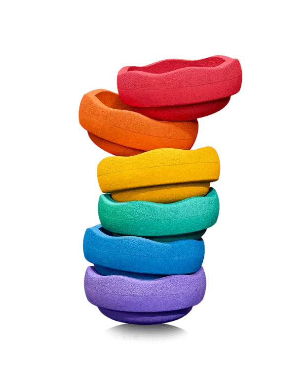 Original rainbow + balance board -Stapelstein