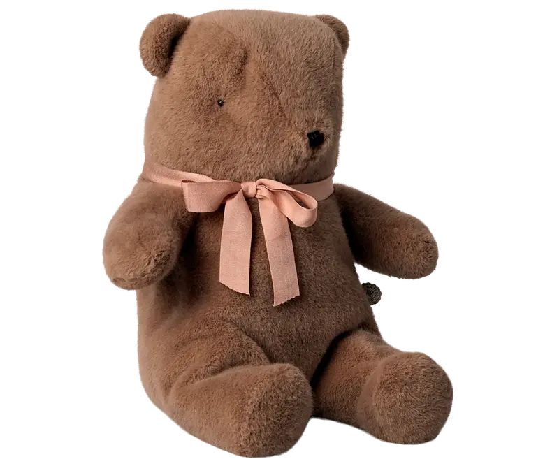 Orsetto Teddy Maileg Medium - Peluche Morbido Marrone con Fiocco