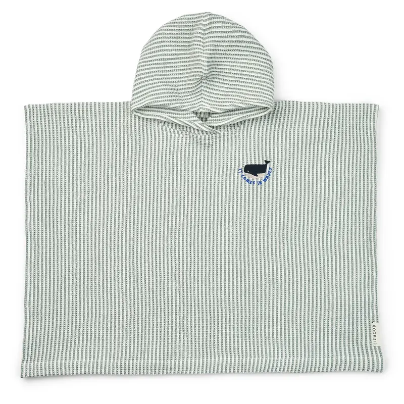 Paco Poncho accappatoio - in Cotone Biologico Waffle