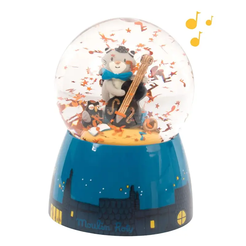 Palla di neve musicale Gatto musicista - Carillon