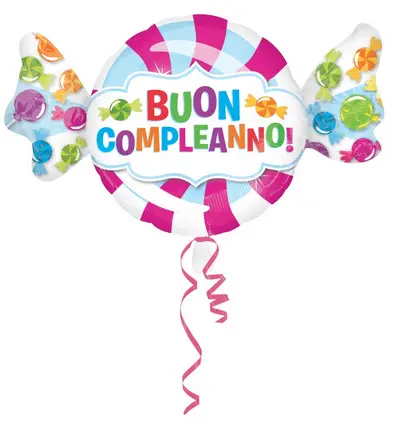 Palloncino foil Caramella Buon Compleanno