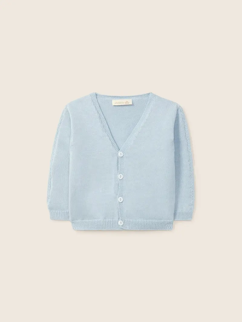 Palu - Cardigan con scollo a V lavorato a maglia in cotone biologico