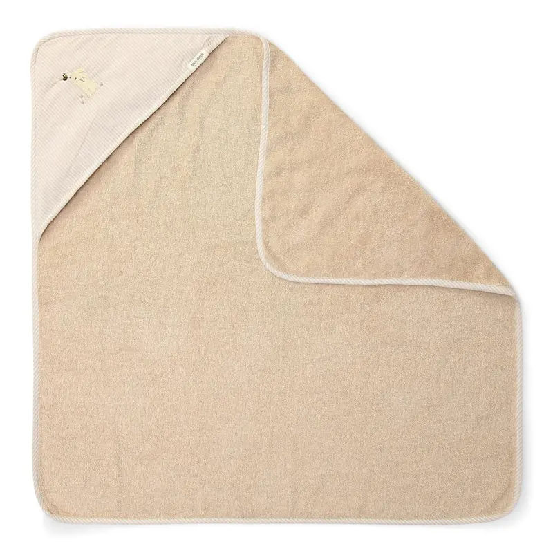 Palu - Little Dutch Asciugamano con cappuccio Newborn Naturals Baby Bunny - 75 x 75 cm + ricamo