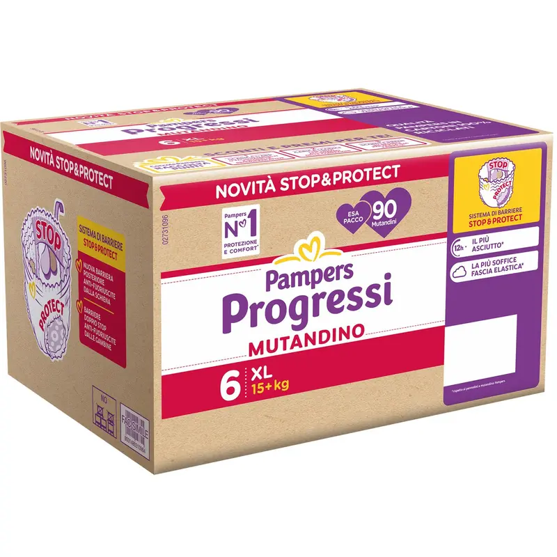 Pampers - progressi Progressi Mutandini ESA XL Taglia 6 x 90