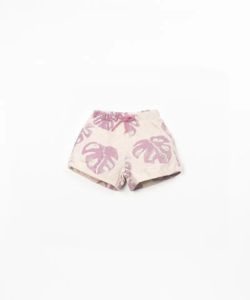 PANTALONCINI DI MAGLIA DECORATA CON STAMPA