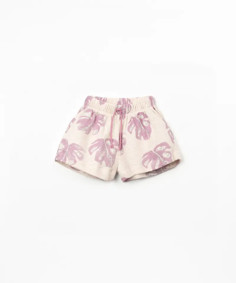 PANTALONCINI DI MAGLIA DECORATA CON STAMPA
