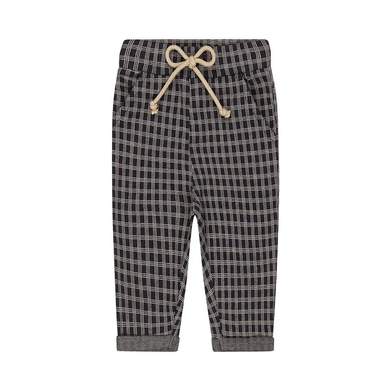Pantalone Neonato Blu Navy a Quadri Dirkje O56687