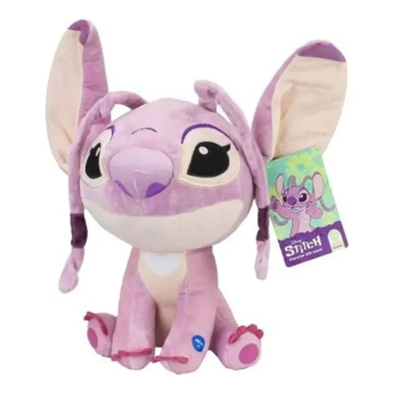Peluche Angel Stitch Rosa Parlante 30 cm Disney