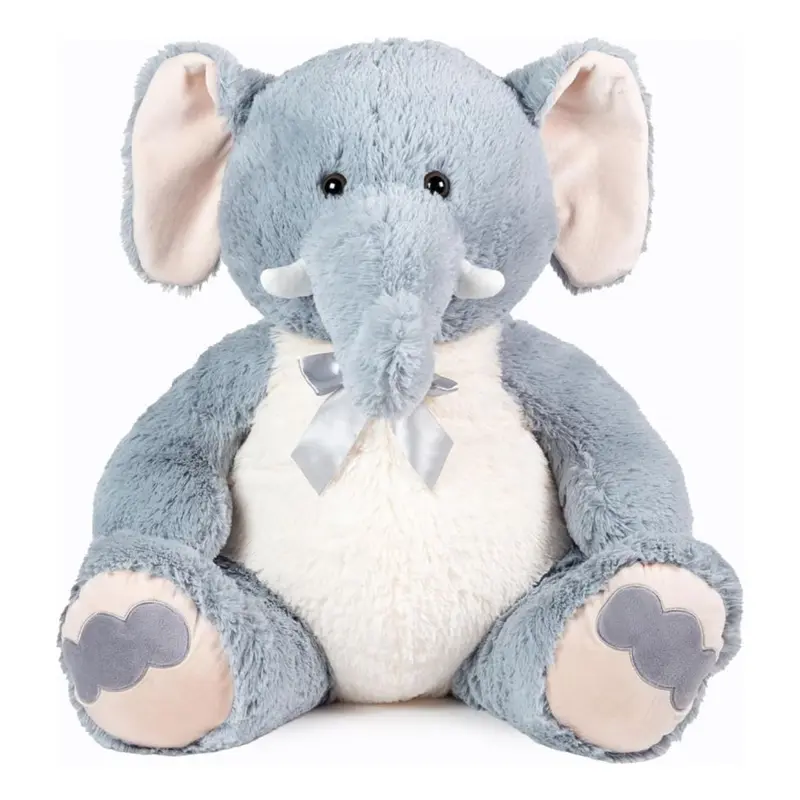 Peluche Maxi Elefante Seduto con Zanne 55 cm