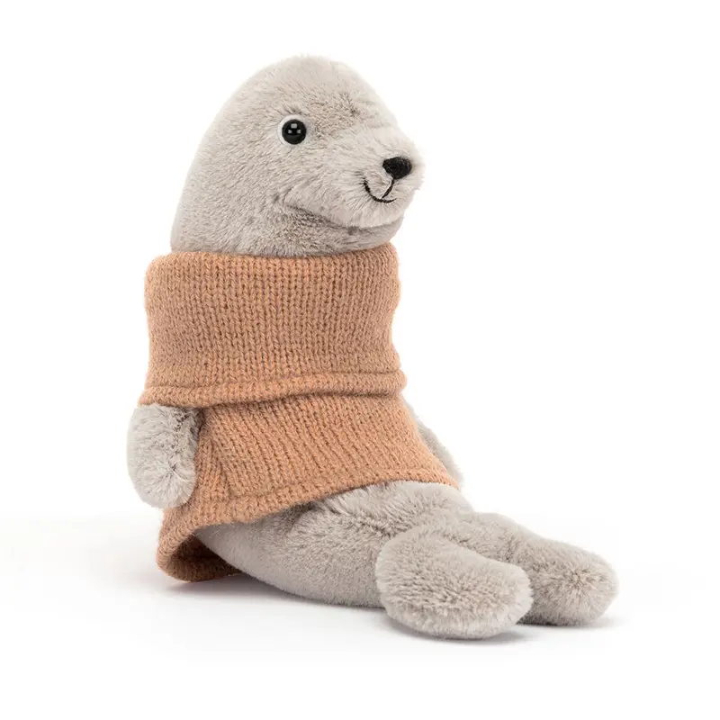 Peluche morbido Foca con maglioncino