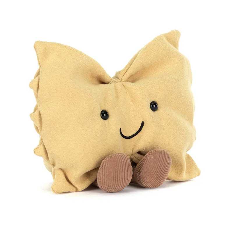Peluche morbido pasta farfalle