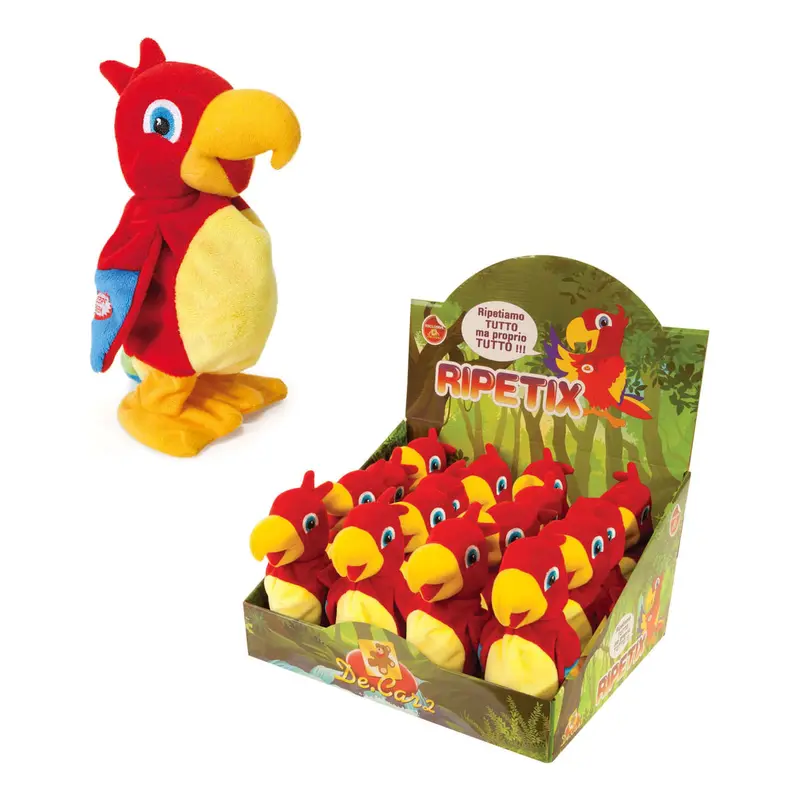 Peluche Pappagallo Ripetix Perry che Ripete e Cammina