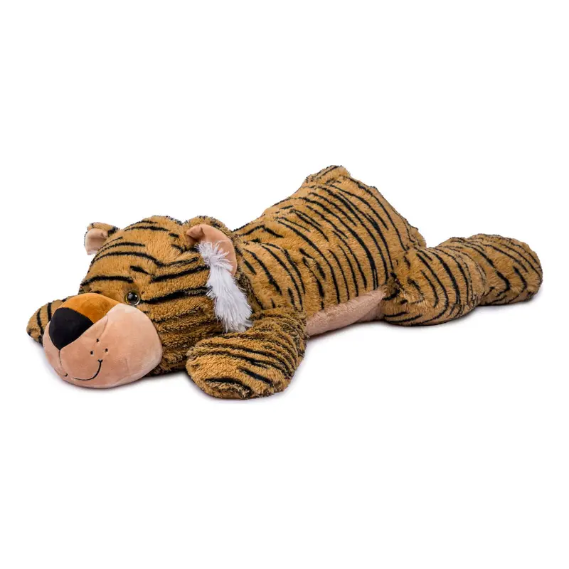Peluche Tigre Maxi Sdraiata con Occhi Glitter 100 cm