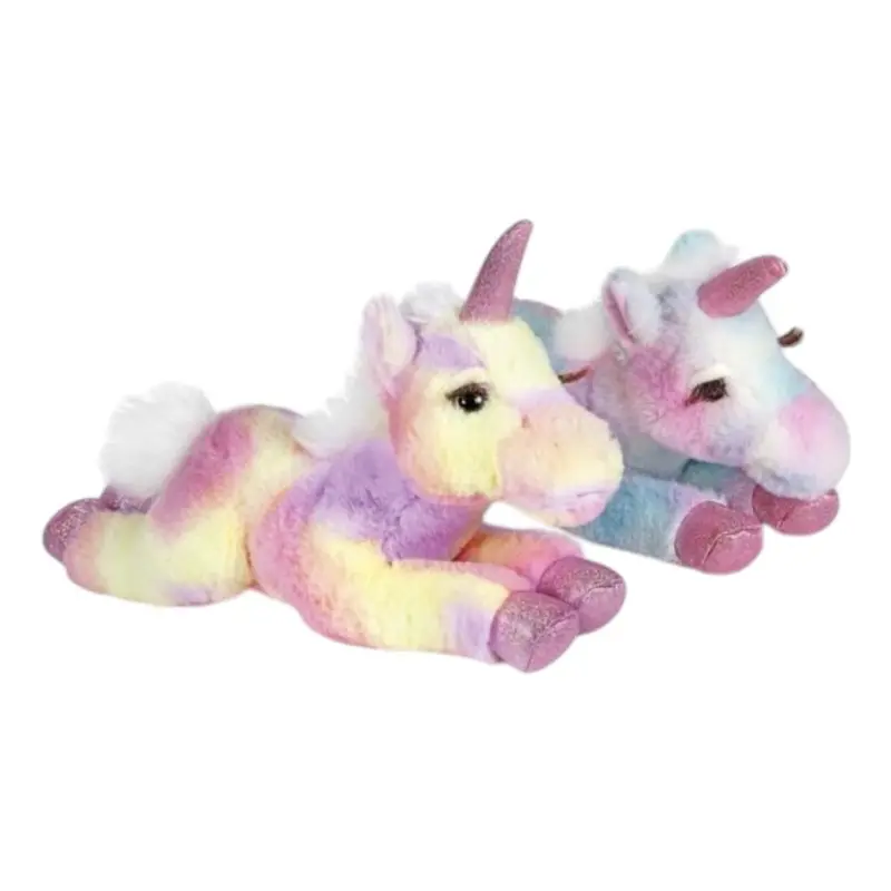 Peluche Unicorno Sdraiato Multicolore 35 cm