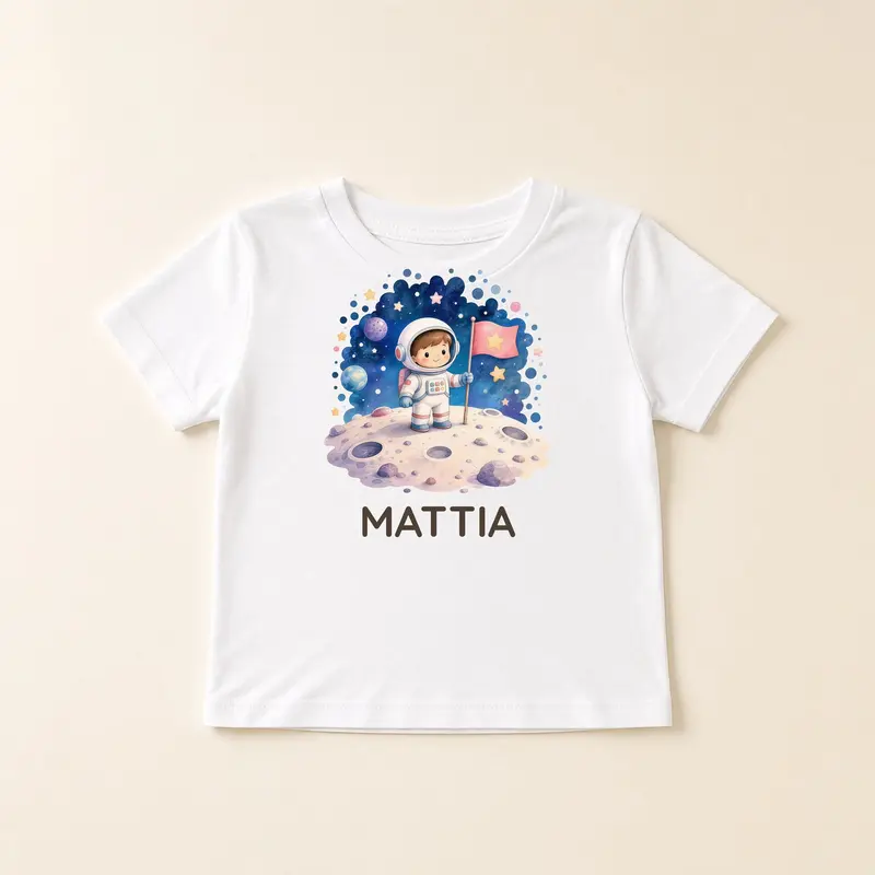 Personalisiertes Kinder-T-Shirt mit Namen und Motiv