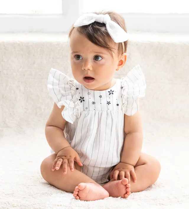 Petit indi - pagliaccetto bimba righe