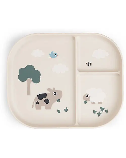 Piatto con Scomparti Tiny Farm - 100% PP Alimentare