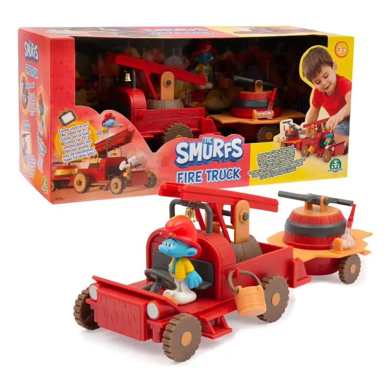 Playset Camion dei Pompieri dei Puffi con Personaggio