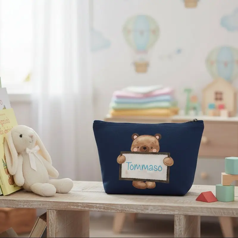 Pochette Neonato Personalizzata con Nome – Beauty Bambino  Orsetto Lavagna