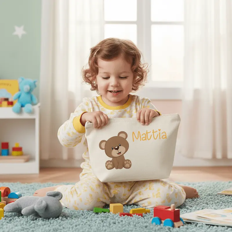 Pochette Neonato Personalizzata con Nome – Beauty Bambino  Orsetto