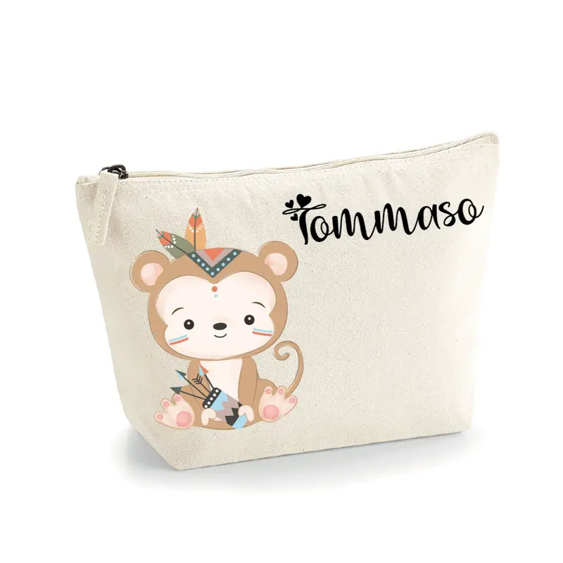 Pochette Neonato Personalizzata con Nome – Beauty Bambino   Scimmietta indiana