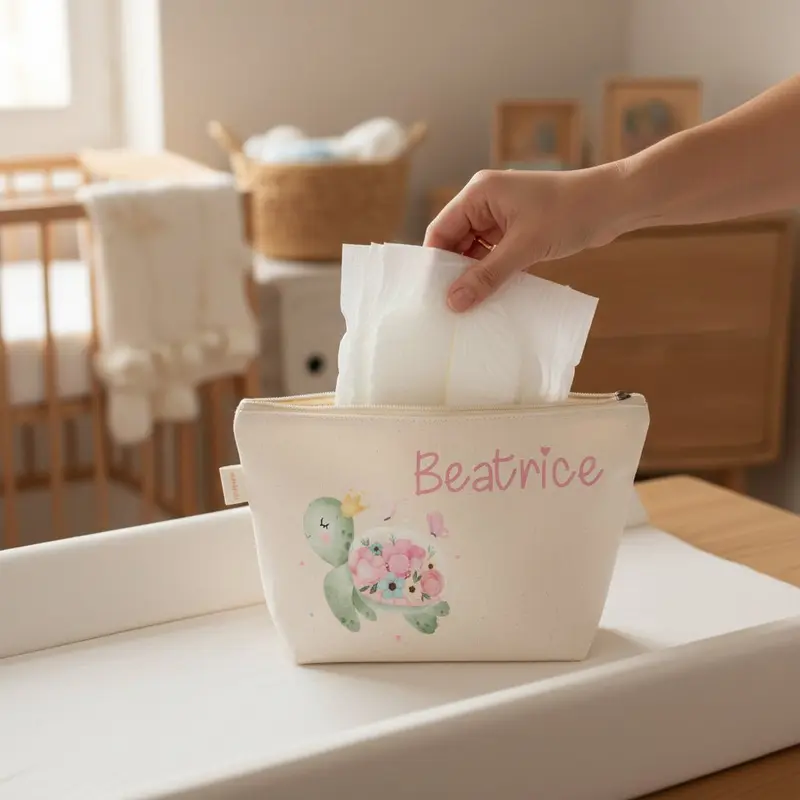 Pochette Neonato Personalizzata con Nome – Beauty Bambino  Tartaruga Fiori