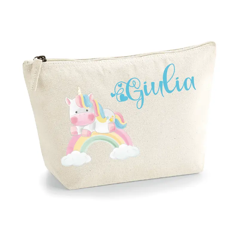 Pochette Neonato Personalizzata con Nome – Beauty Bambino  Unicorno Arcobaleno