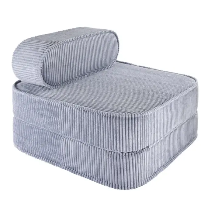 Poltrona/Materasso Trasformabile Velluto a Coste - Blueberry Blue