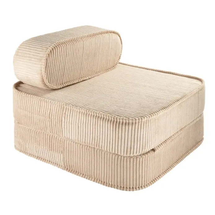 Poltrona/Materasso Trasformabile Velluto a Coste - Brown Sugar