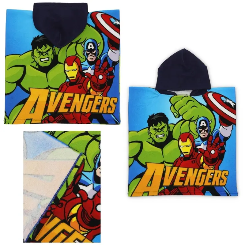 Poncho Marvel Avengers In Microfibra 55x110 Sun City EZ18187