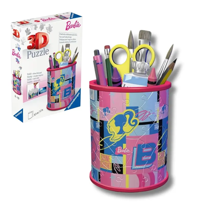 Puzzle 3D Portapenne Barbie Ravensburger 11585 54 Pezzi