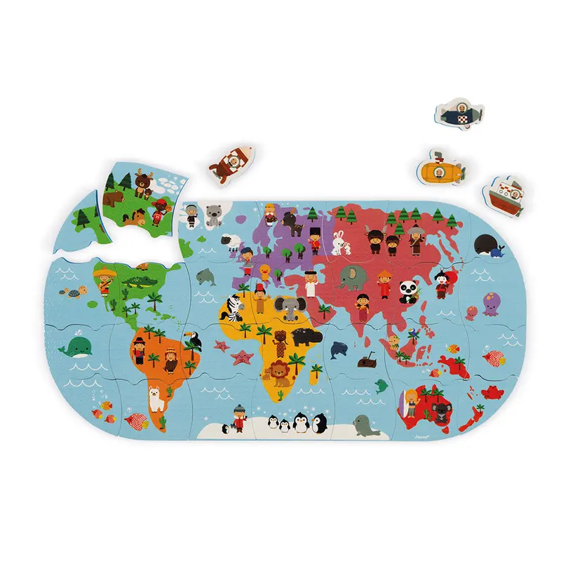 Puzzle del mondo da bagno