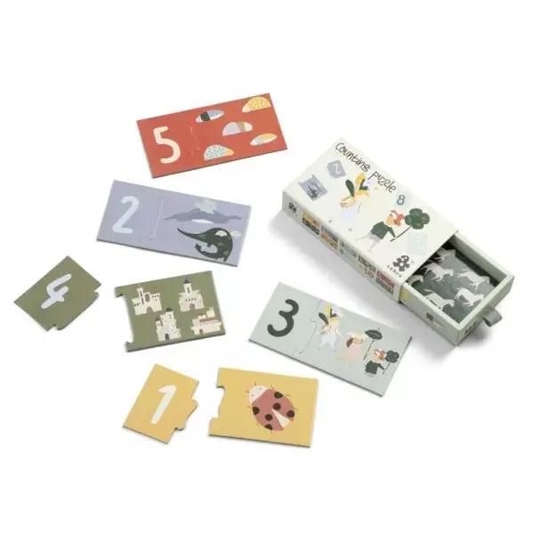 Puzzle educativo draghi - Impara a contare