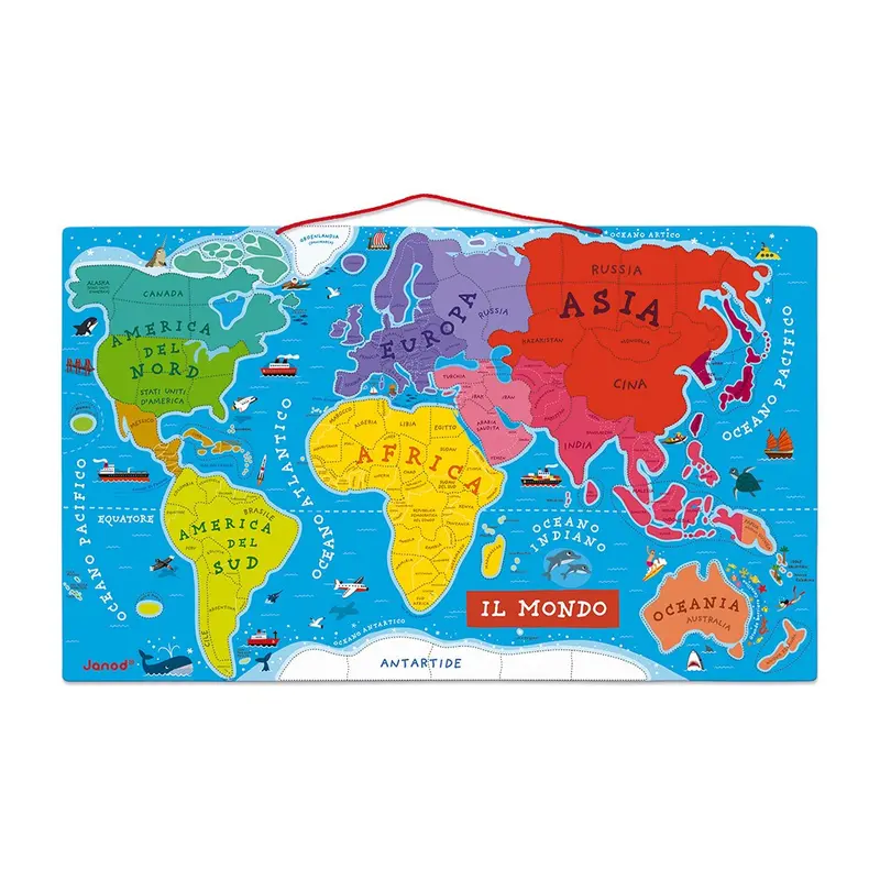 Puzzle magnetico del mondo