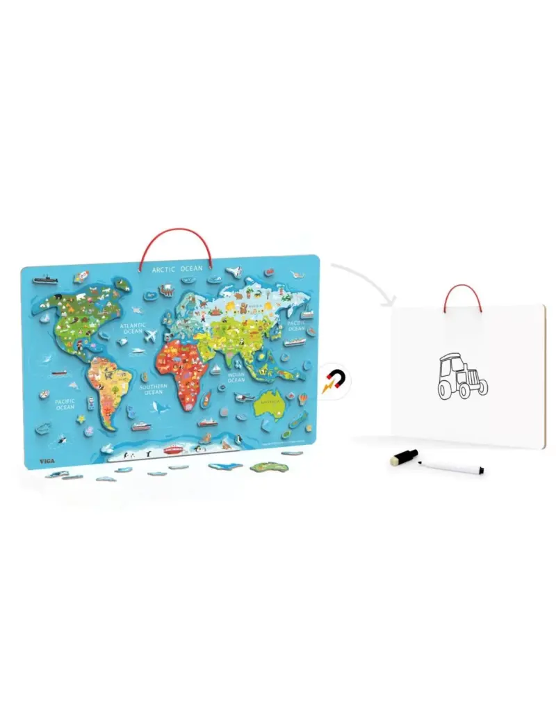 Puzzle Magnetico – Mappa Mondo 2 in 1