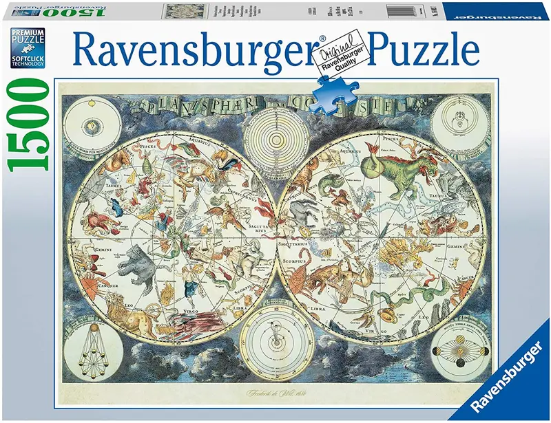 Puzzle Mappa del mondo di animali fantastici