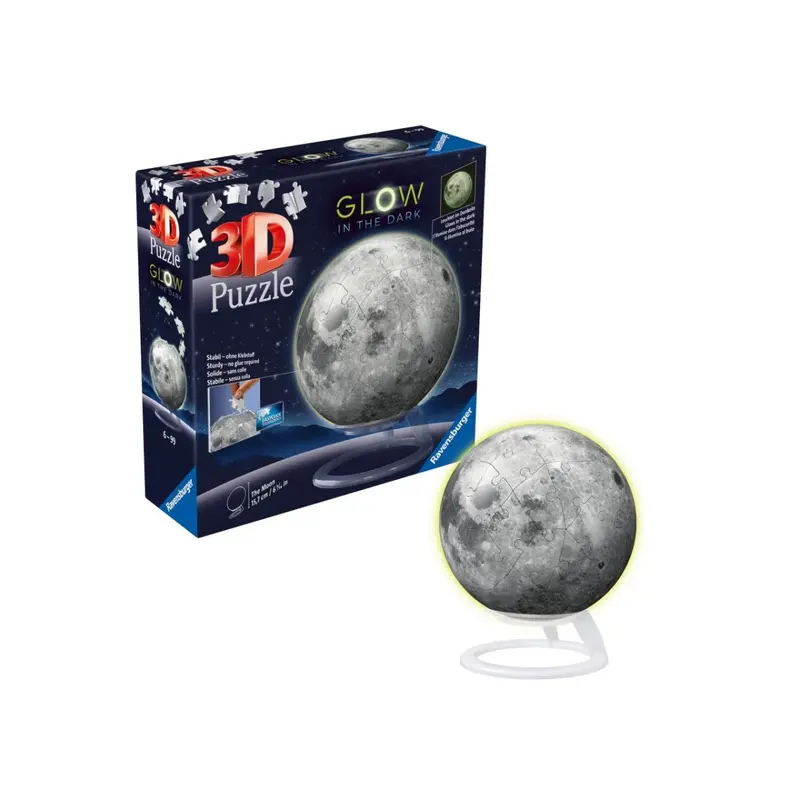 Ravensburger Puzzle 3D Luna Glow in the dark 72 pezzi