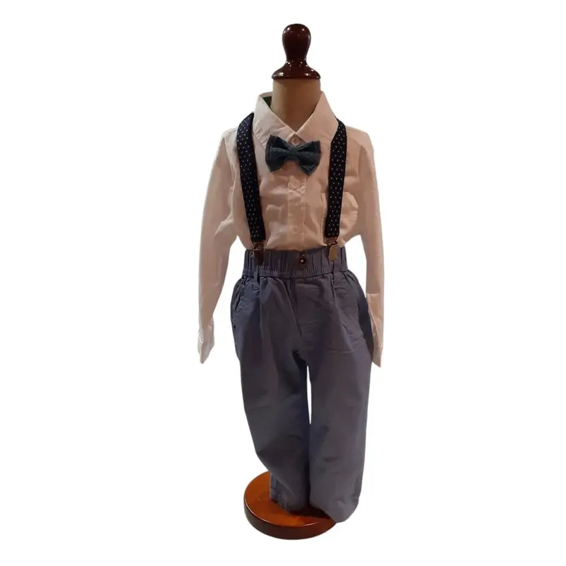 Repanda Completo Camicia Pantaloni Bretelle Papillon RP-F1143