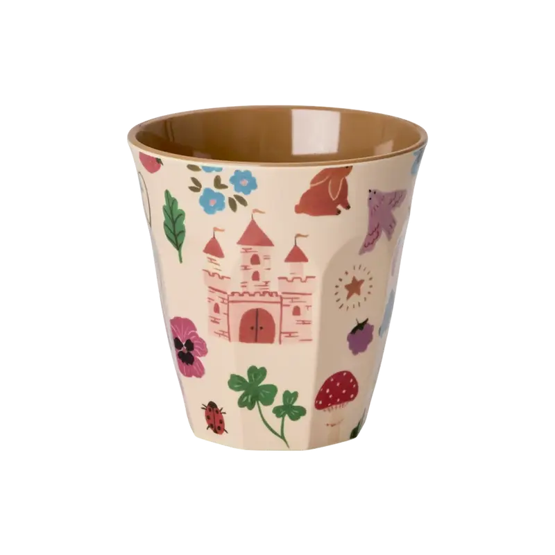 RICE Bicchiere in melamina Fairytale rosa - Medium